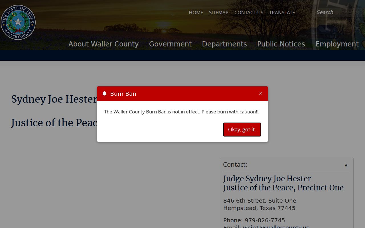 Waller County traffic court records and JP1 traffic forms